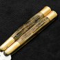 Personalized 440c Stainless steel Folding Knife Brass with Philippine Deer Horn Inserts
