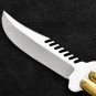 Personalized 440c Stainless steel Folding Knife Brass with Philippine Deer Horn Inserts