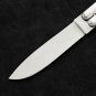 Personalized Custom 440c Stainless steel Folding Knife Brass with Deer Horn Inserts