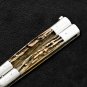 Personalized Custom 440c Stainless steel Folding Knife Brass with Deer Horn Inserts