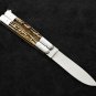 Personalized Custom 440c Stainless steel Folding Knife Brass with Deer Horn Inserts