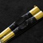 Personalized Custom 440c Stainless steel Folding Knife Brass with Carabao Horn Inserts