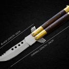 Personalized Custom 440c Stainless steel Folding Knife Brass with Kamagong Wood Inserts