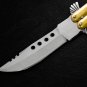 Personalized Custom 440c Stainless steel Folding Knife Brass with Kamagong Wood Inserts