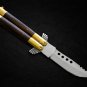 Personalized Custom 440c Stainless steel Folding Knife Brass with Kamagong Wood Inserts