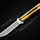 Personalized Custom 440c Stainless steel Folding Knife Brass with Kamagong Wood Inserts