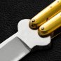 Personalized Custom 440c Stainless steel Folding Knife Brass with Kamagong Wood Inserts