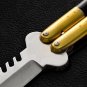 Personalized Custom 440c Stainless steel Folding Knife Brass with Kamagong Wood Inserts