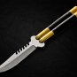 Personalized Custom 440c Stainless steel Folding Knife Brass with Kamagong Wood Inserts