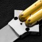 Personalized Custom 440c Stainless steel Folding Knife Brass with Carabao Horn Inserts