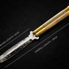 Personalized Custom 440c Stainless steel Folding Knife Brass with Bone Inserts With Sheath