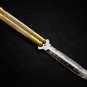 Personalized Custom 440c Stainless steel Folding Knife Brass with Bone Inserts With Sheath