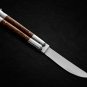 Personalized Custom Handmade 440c Folding Knife Stainless with Kamagong Wood Inserts