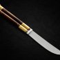 Personalized Custom 440c Stainless steel Folding Knife Brass with Kamagong Wood Inserts