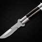 Personalized Custom 440c Stainless steel Folding Knife Stainless Steel with Kamagong Wood Inserts