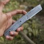 Liner Lock 7" Handmade Damascus Steel Pocket Knife Damascus Steel Handle Folding Knife