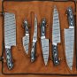 Handmade Damascus Steel Outclass Functional With Rosewood Handle Chef Knives Set With Sheath
