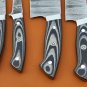Handmade Damascus Steel Outclass Functional With Rosewood Handle Chef Knives Set With Sheath
