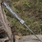 Back Lock 9" Handmade Damascus Steel Pocket Knife Pakka Wood Handle Folding Knife