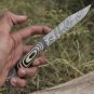 Back Lock 9" Handmade Damascus Steel Pocket Knife Pakka Wood Handle Folding Knife