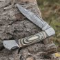 Back Lock 9" Handmade Damascus Steel Pocket Knife Pakka Wood Handle Folding Knife