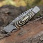 Back Lock 9" Handmade Damascus Steel Pocket Knife Pakka Wood Handle Folding Knife