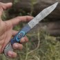 Back Lock 9" Handmade Damascus Steel Pocket Knife Pakka Wood Handle Folding Knife