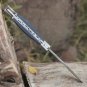 Back Lock 9" Handmade Damascus Steel Pocket Knife Pakka Wood Handle Folding Knife
