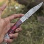 Back Lock 9" Handmade Damascus Steel Pocket Knife Pakka Wood Handle Folding Knife