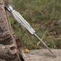Back Lock 9" Handmade Damascus Steel Pocket Knife Stag Antler Handle Engraved clips Folding Knife