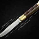 Personalized DEER VG10 ORIGINAL Super Steel Handle Materials Brass with Kamagong Wood Inserts+sheath
