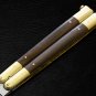 Personalized DEER VG10 ORIGINAL Super Steel Handle Materials Brass with Kamagong Wood Inserts+sheath