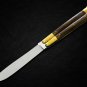 PERSONALIZED VG10 ORIGINAL SUPER STEEL HANDLE MATERIALS BRASS WITH KAMAGONG WOOD INSERTS + SHEATH