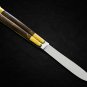PERSONALIZED VG10 ORIGINAL SUPER STEEL HANDLE MATERIALS BRASS WITH KAMAGONG WOOD INSERTS + SHEATH