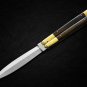 PERSONALIZED VG10 ORIGINAL SUPER STEEL HANDLE MATERIALS BRASS WITH KAMAGONG WOOD INSERTS + SHEATH