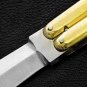 PERSONALIZED VG10 ORIGINAL SUPER STEEL HANDLE MATERIALS BRASS WITH KAMAGONG WOOD INSERTS + SHEATH