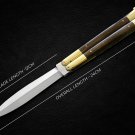 CUSTOM ORMOUSEVG1 0 ORIGINAL SUPER STEEL HANDLE MATERIALS BRASS WITH KAMAGONG WOOD INSERTS + SHEATH