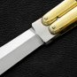 CUSTOM ORMOUSEVG1 0 ORIGINAL SUPER STEEL HANDLE MATERIALS BRASS WITH KAMAGONG WOOD INSERTS + SHEATH