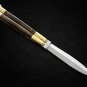CUSTOM ORMOUSEVG1 0 ORIGINAL SUPER STEEL HANDLE MATERIALS BRASS WITH KAMAGONG WOOD INSERTS + SHEATH