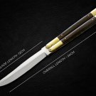 CUSTOM ORMOUSEVG1 0 ORIGINAL SUPER STEEL HANDLE MATERIALS BRASS WITH KAMAGONG WOOD INSERTS + SHEATH
