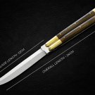PERSONALIZED VG10 ORIGINAL SUPER STEEL HANDLE MATERIALS BRASS WITH KAMAGONG WOOD INSERTS + SHEATH