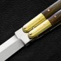 PERSONALIZED VG10 ORIGINAL SUPER STEEL HANDLE MATERIALS BRASS WITH KAMAGONG WOOD INSERTS + SHEATH