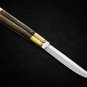 PERSONALIZED VG10 ORIGINAL SUPER STEEL HANDLE MATERIALS BRASS WITH KAMAGONG WOOD INSERTS + SHEATH