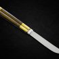 PERSONALIZED VG10 ORIGINAL SUPER STEEL HANDLE MATERIALS BRASS WITH KAMAGONG WOOD INSERTS + SHEATH