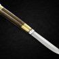 PERSONALIZED VG10 ORIGINAL SUPER STEEL HANDLE MATERIALS BRASS WITH KAMAGONG WOOD INSERTS + SHEATH