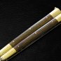 PERSONALIZED VG10 ORIGINAL SUPER STEEL HANDLE MATERIALS BRASS WITH KAMAGONG WOOD INSERTS + SHEATH