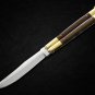 PERSONALIZED VG10 ORIGINAL SUPER STEEL HANDLE MATERIALS BRASS WITH KAMAGONG WOOD INSERTS + SHEATH