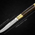 PERSONALIZED VG10 ORIGINAL SUPER STEEL HANDLE MATERIALS BRASS WITH KAMAGONG WOOD INSERTS + SHEATH