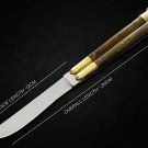 PERSONALIZED VG10 ORIGINAL SUPER STEEL HANDLE MATERIALS BRASS WITH KAMAGONG WOOD INSERTS + SHEATH