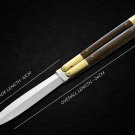 PERSONALIZED VG10 ORIGINAL SUPER STEEL HANDLE MATERIALS BRASS WITH KAMAGONG WOOD INSERTS + SHEATH